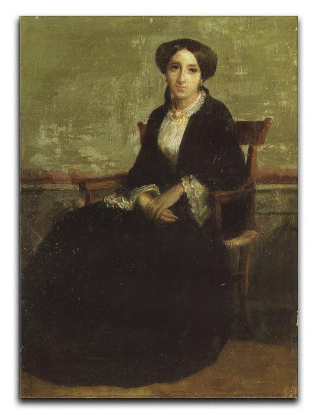 A Portrait of Genevieve Bouguereau 1850 By Bouguereau Canvas Print or Poster  - Canvas Art Rocks - 1