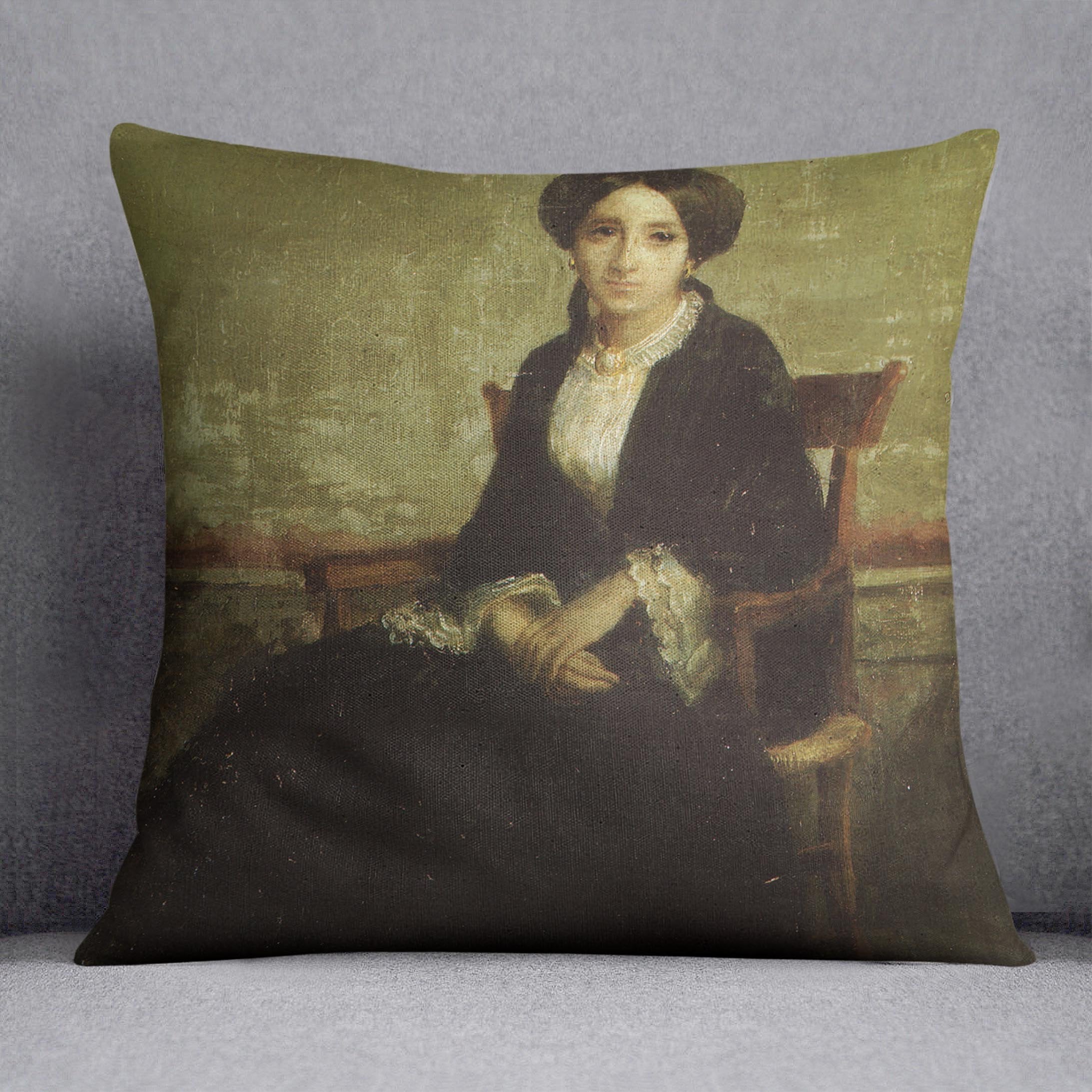 A Portrait of Genevieve Bouguereau 1850 By Bouguereau Throw Pillow