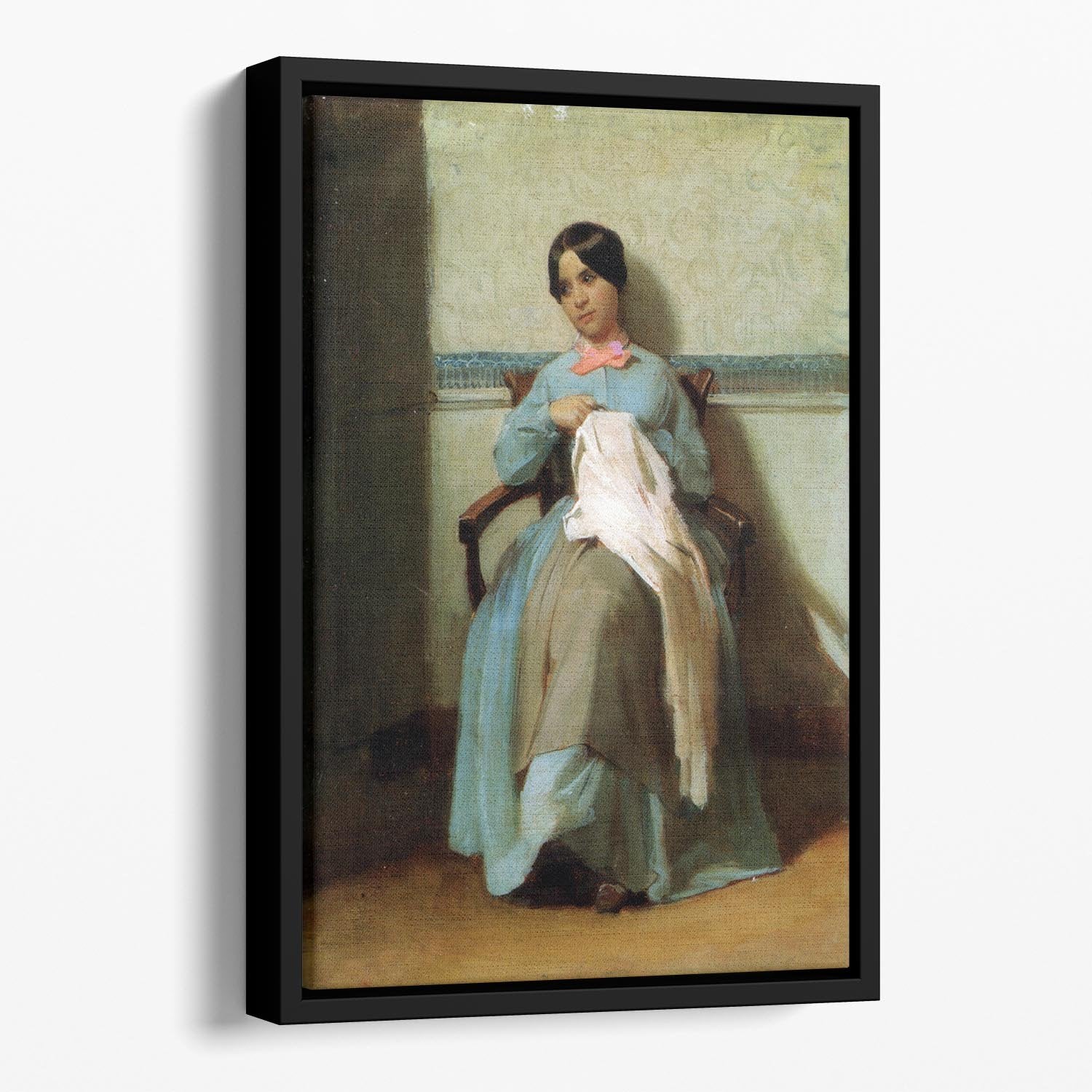 A Portrait of Lonie Bouguereau By Bouguereau Floating Framed Canvas