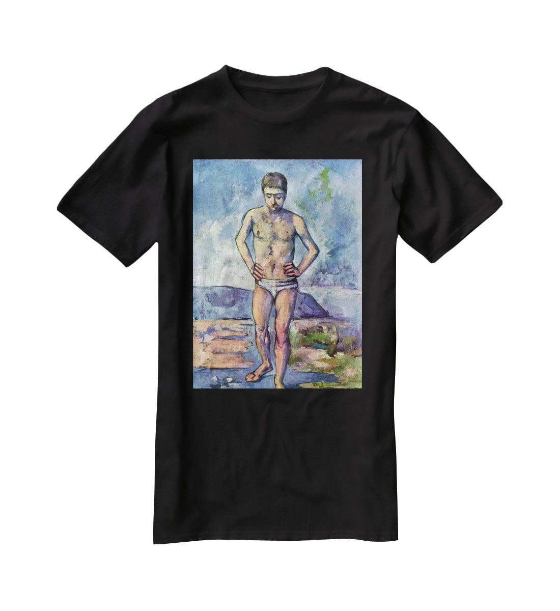 A Swimmer by Cezanne T-Shirt - Canvas Art Rocks - 1