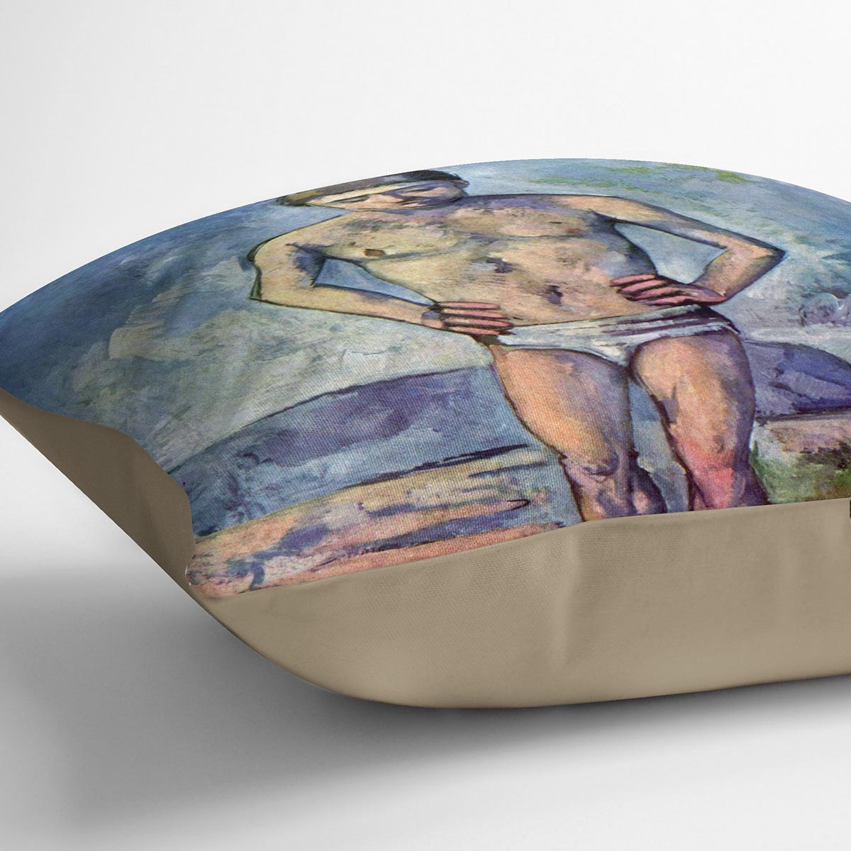 A Swimmer by Cezanne Cushion - Canvas Art Rocks - 2