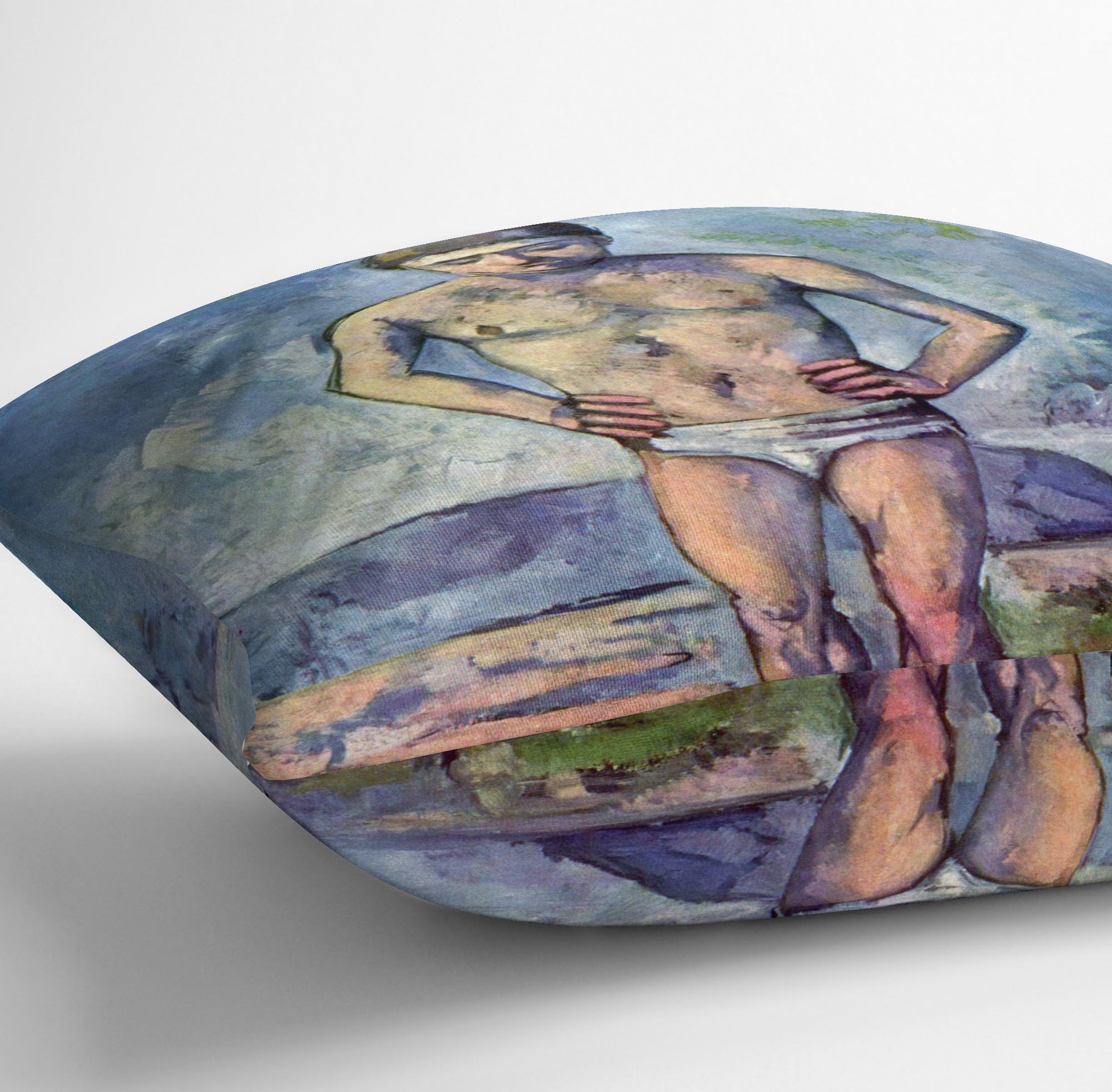 A Swimmer by Cezanne Cushion - Canvas Art Rocks - 3