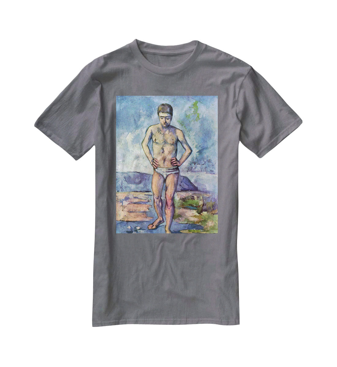 A Swimmer by Cezanne T-Shirt - Canvas Art Rocks - 3