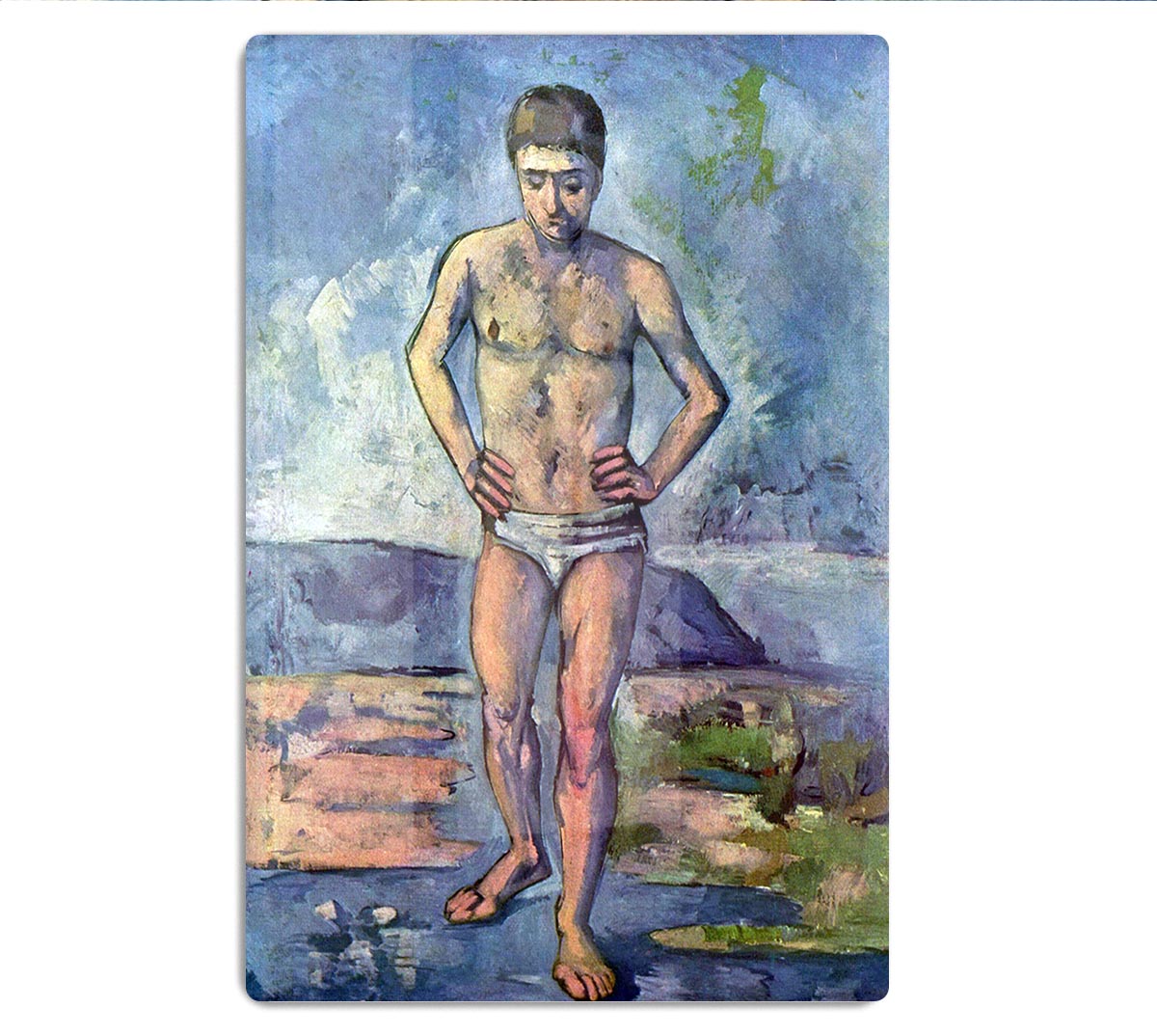 A Swimmer by Cezanne Acrylic Block - Canvas Art Rocks - 1