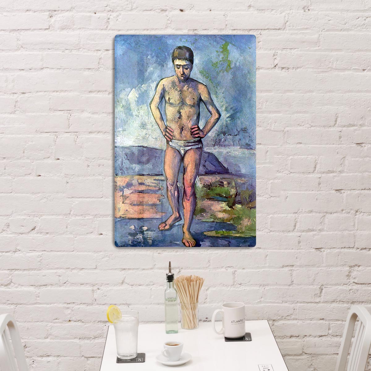 A Swimmer by Cezanne Acrylic Block - Canvas Art Rocks - 3