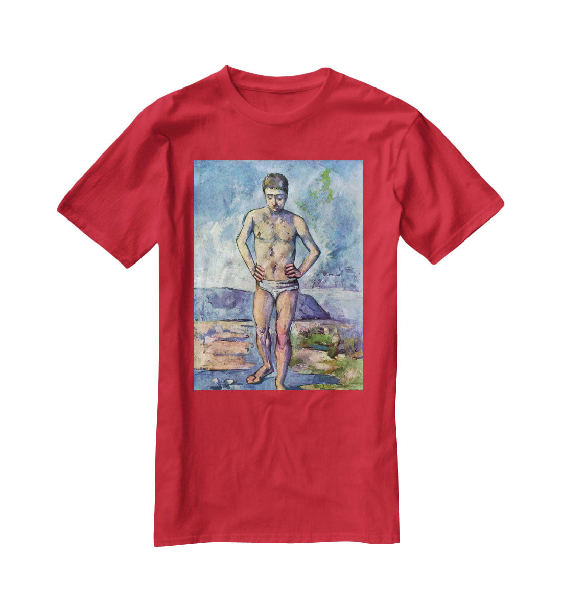 A Swimmer by Cezanne T-Shirt - Canvas Art Rocks - 4