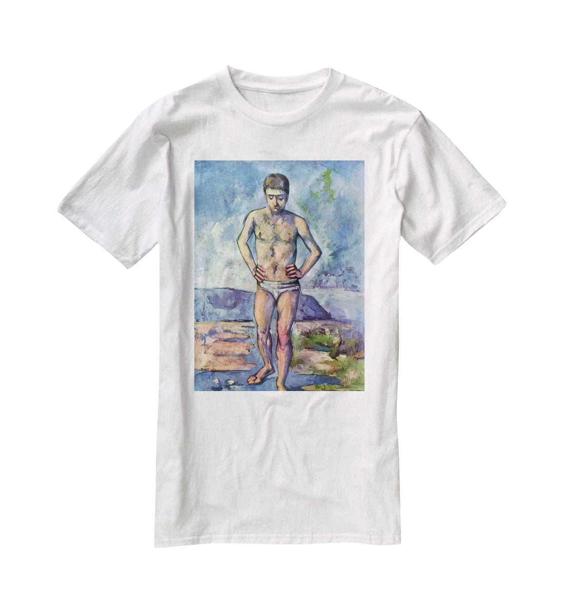 A Swimmer by Cezanne T-Shirt - Canvas Art Rocks - 5