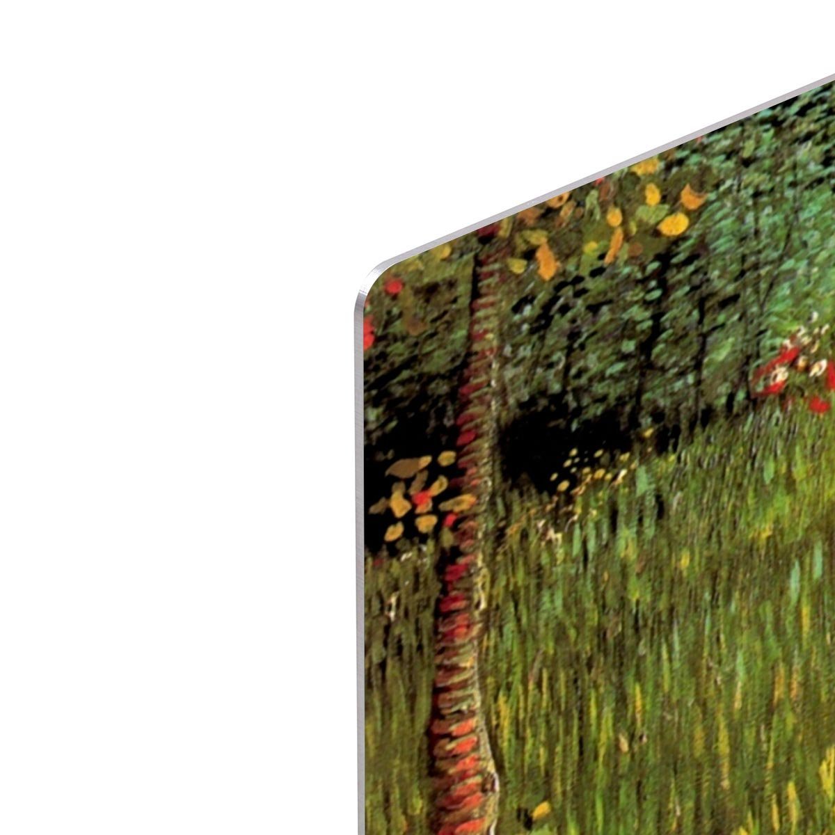 A Woman Walking in a Garden by Van Gogh HD Metal Print