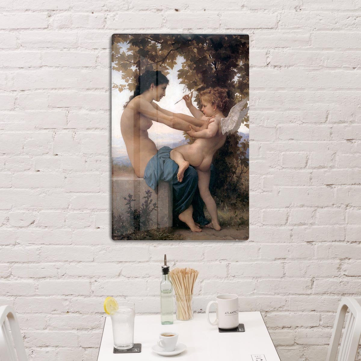 A Young Girl Defending Herself Against Eros By Bouguereau HD Metal Print