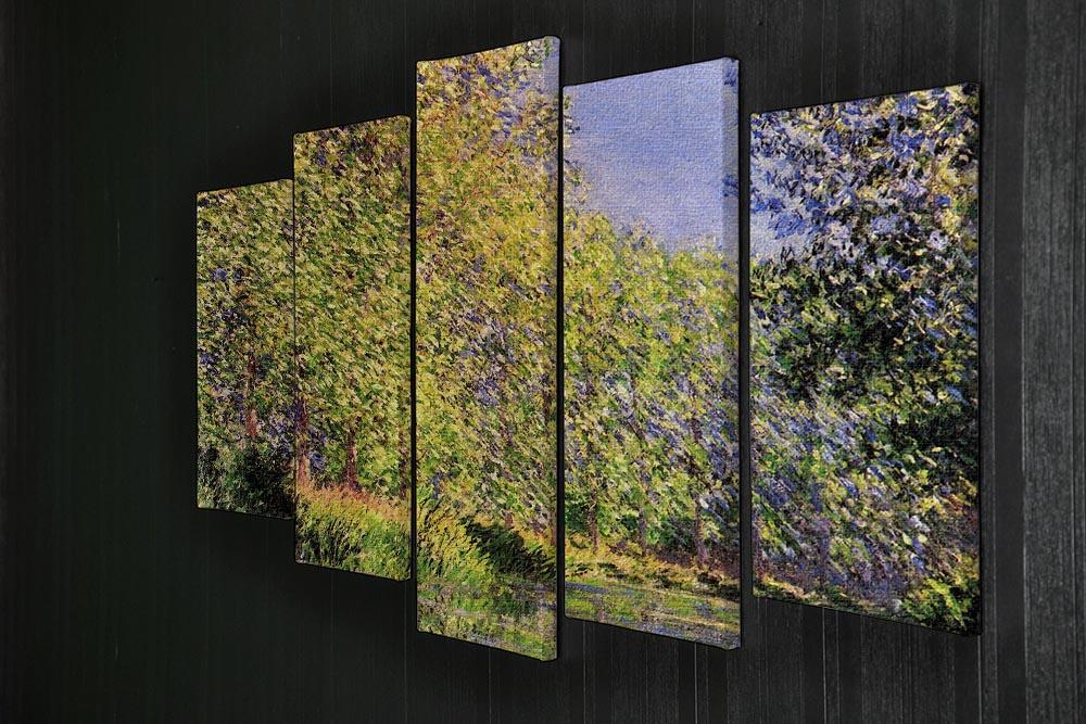 A bend of the Epte Giverny by Monet 5 Split Panel Canvas - Canvas Art Rocks - 2