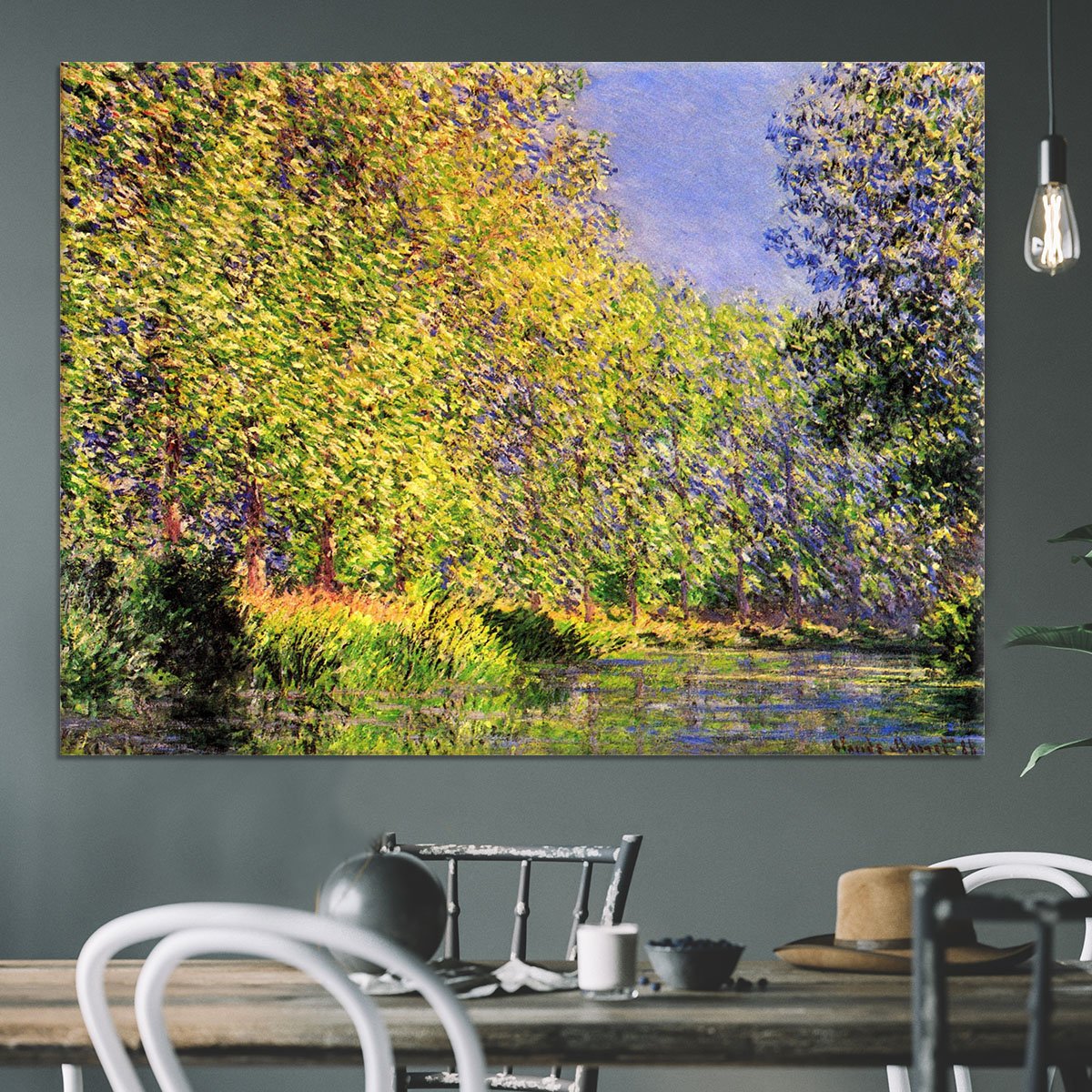 A bend of the Epte Giverny by Monet Canvas Print or Poster