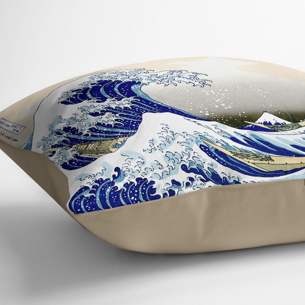 A big wave off Kanagawa by Hokusai Throw Pillow