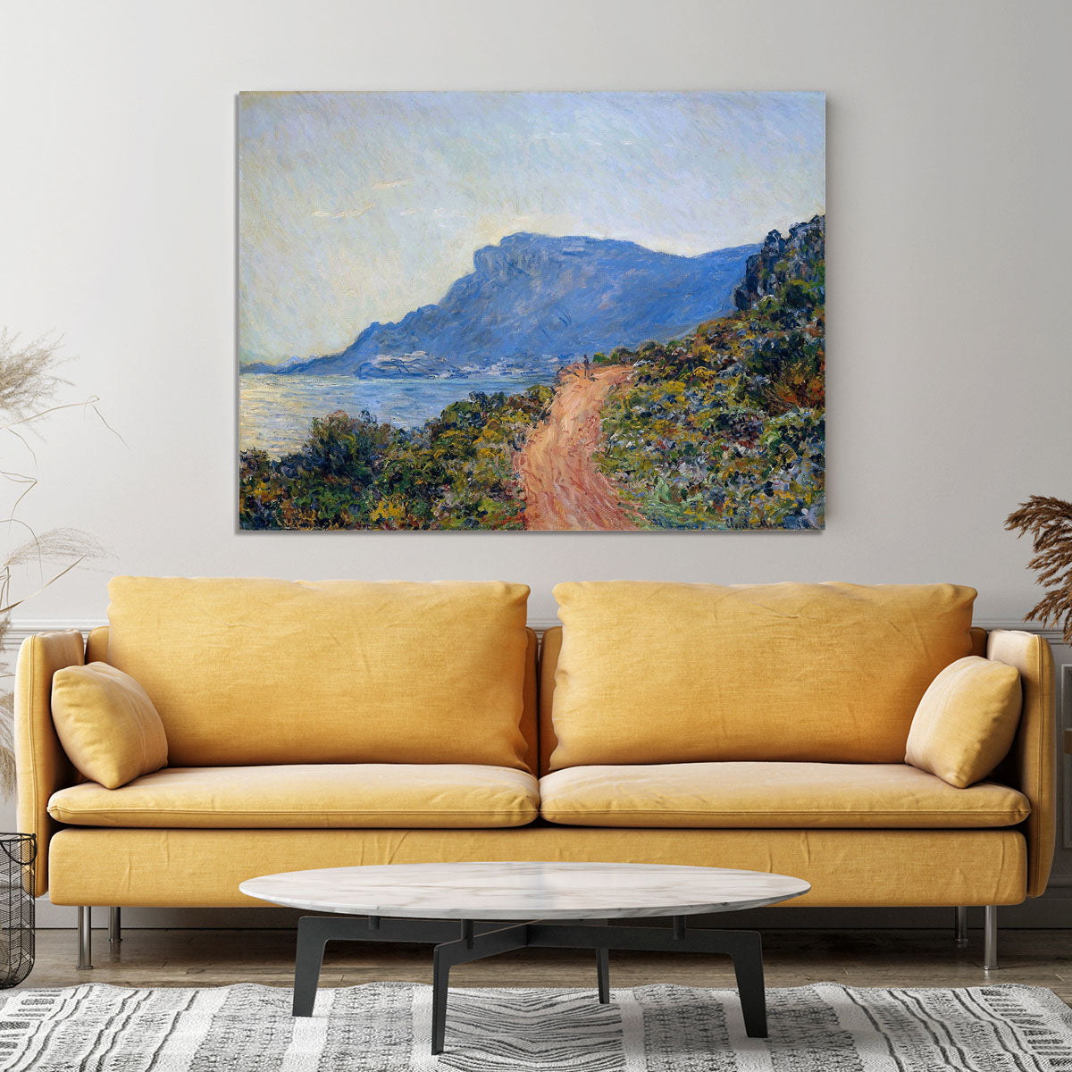 A coastal view with a bay by Monet Canvas Print or Poster - Canvas Art Rocks - 4