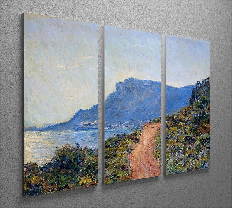 A coastal view with a bay by Monet Split Panel Canvas Print - Canvas Art Rocks - 4