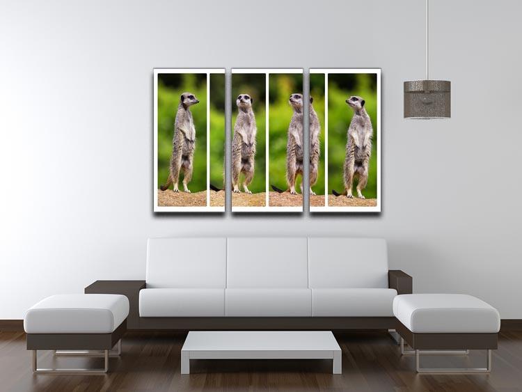 A collage of meerkats 3 Split Panel Canvas Print - Canvas Art Rocks - 3