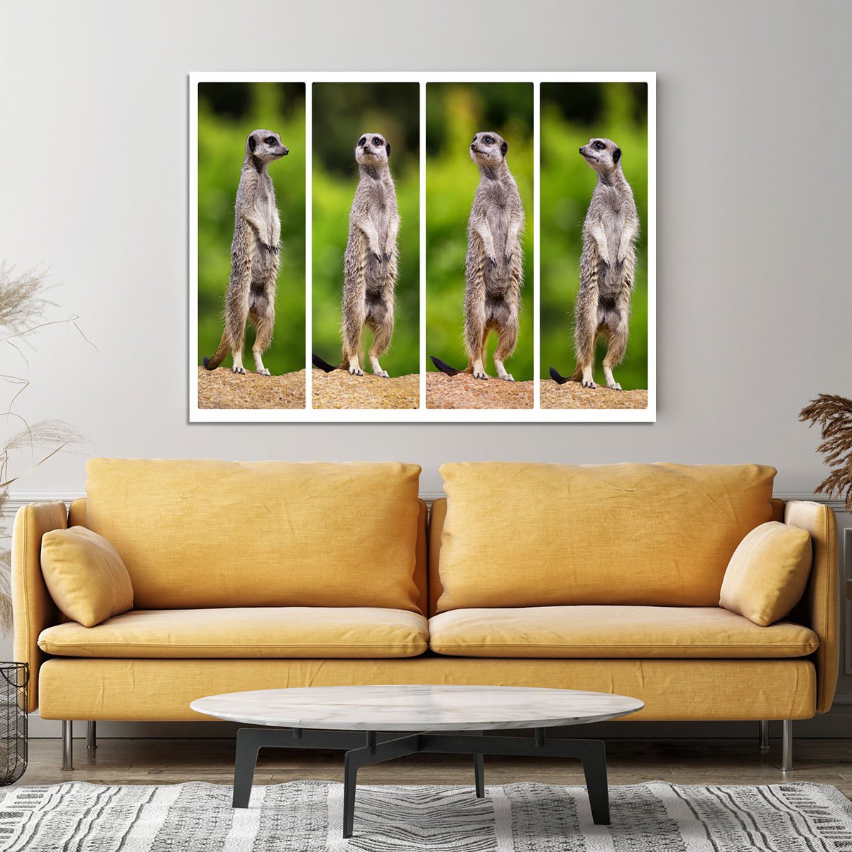 A collage of meerkats Canvas Print or Poster