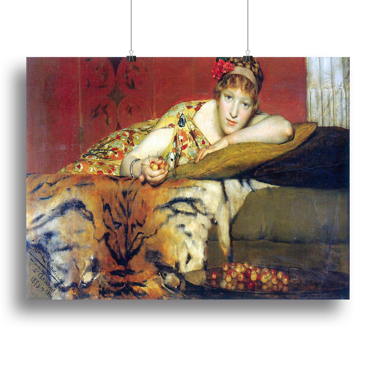 A craving for cherries by Alma Tadema Canvas Print or Poster
