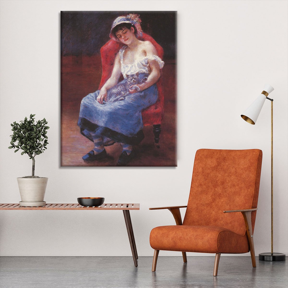 A girl asleep by Renoir Canvas Print or Poster