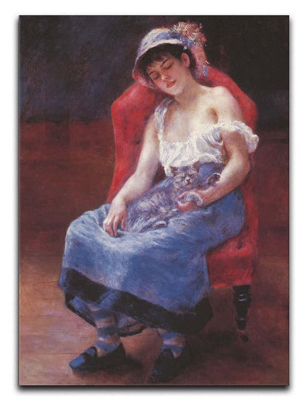 A girl asleep by Renoir Canvas Print or Poster  - Canvas Art Rocks - 1