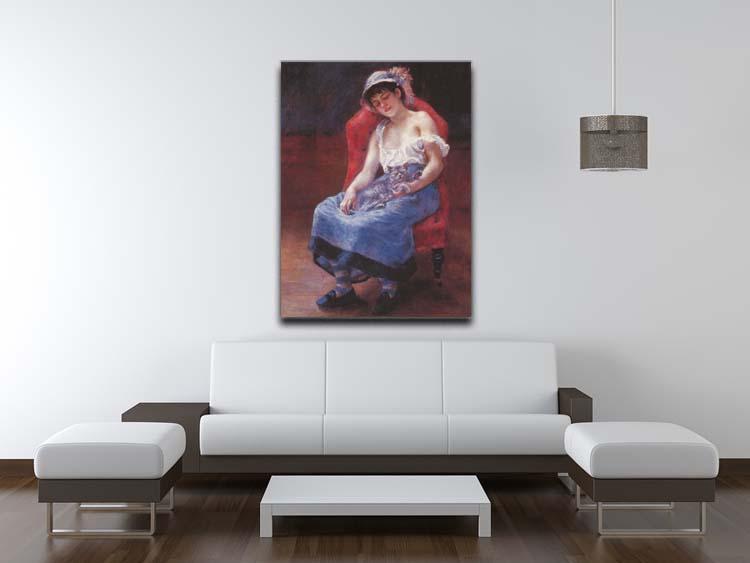 A girl asleep by Renoir Canvas Print or Poster - Canvas Art Rocks - 4