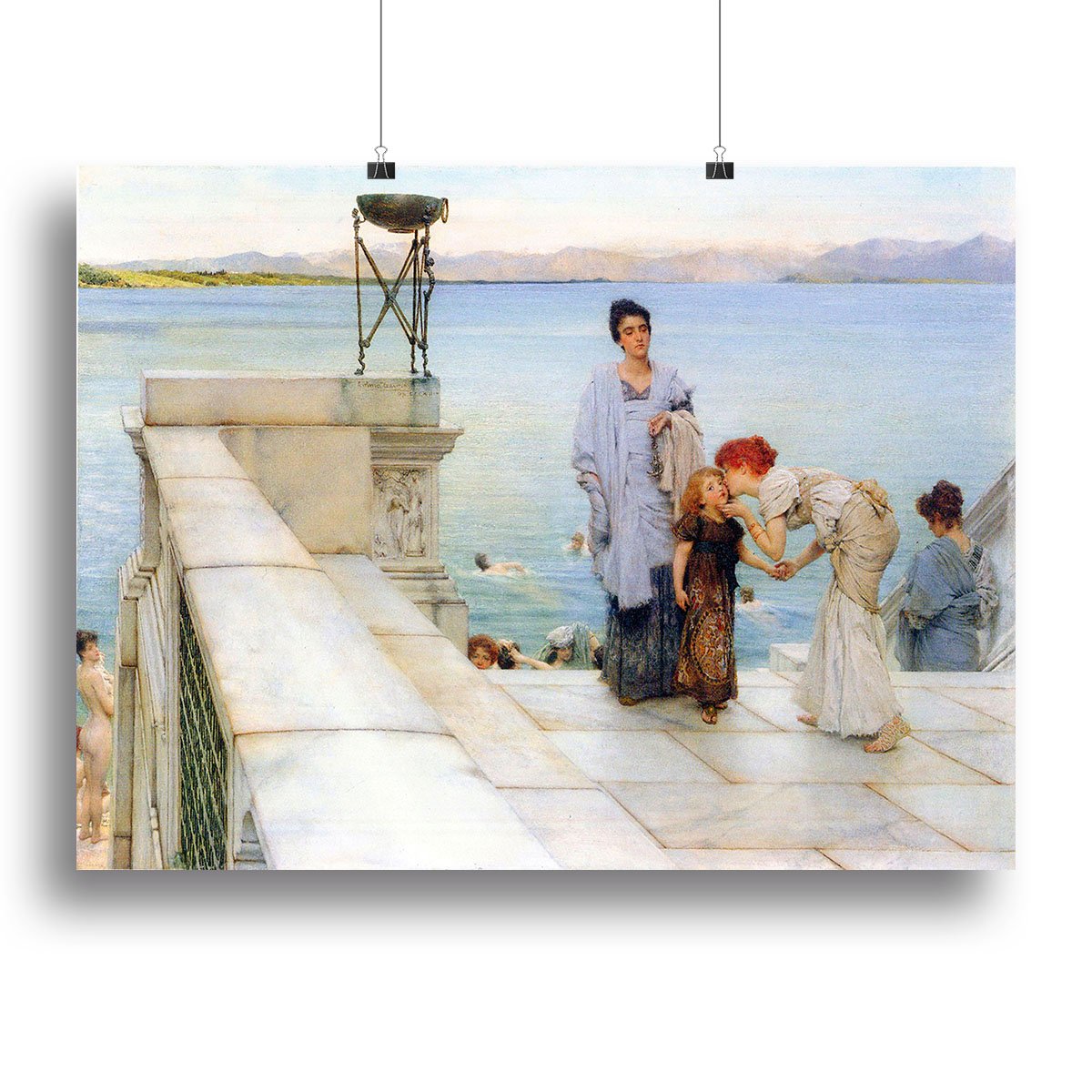 A kiss by Alma Tadema Canvas Print or Poster