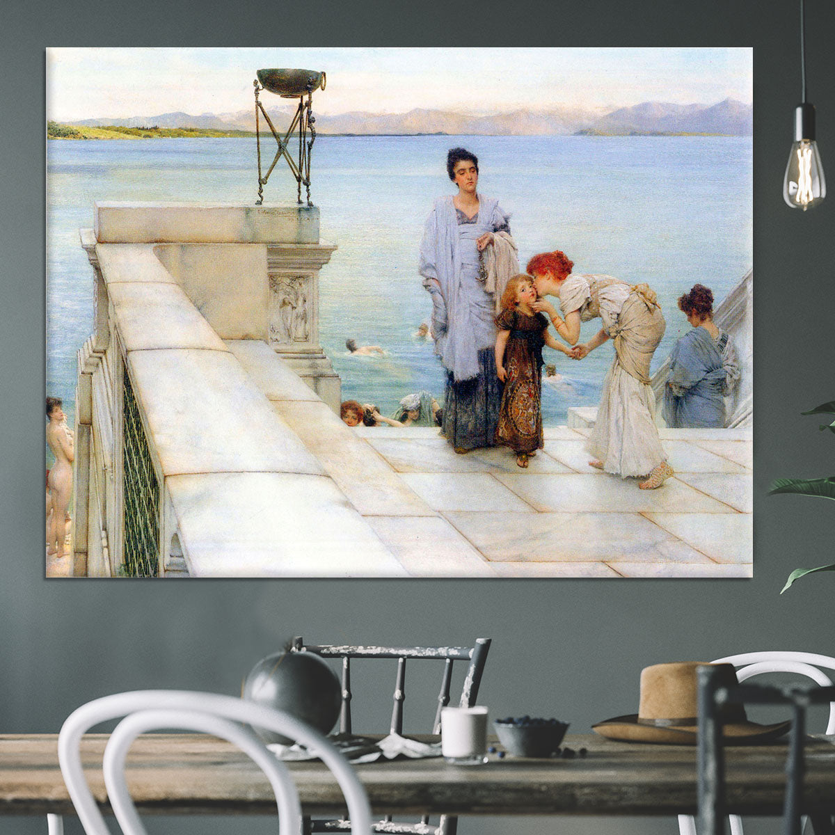 A kiss by Alma Tadema Canvas Print or Poster - Canvas Art Rocks - 3