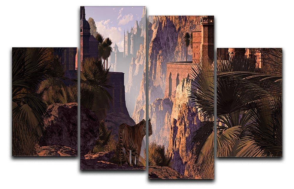 A landscape in India 4 Split Panel Canvas  - Canvas Art Rocks - 1