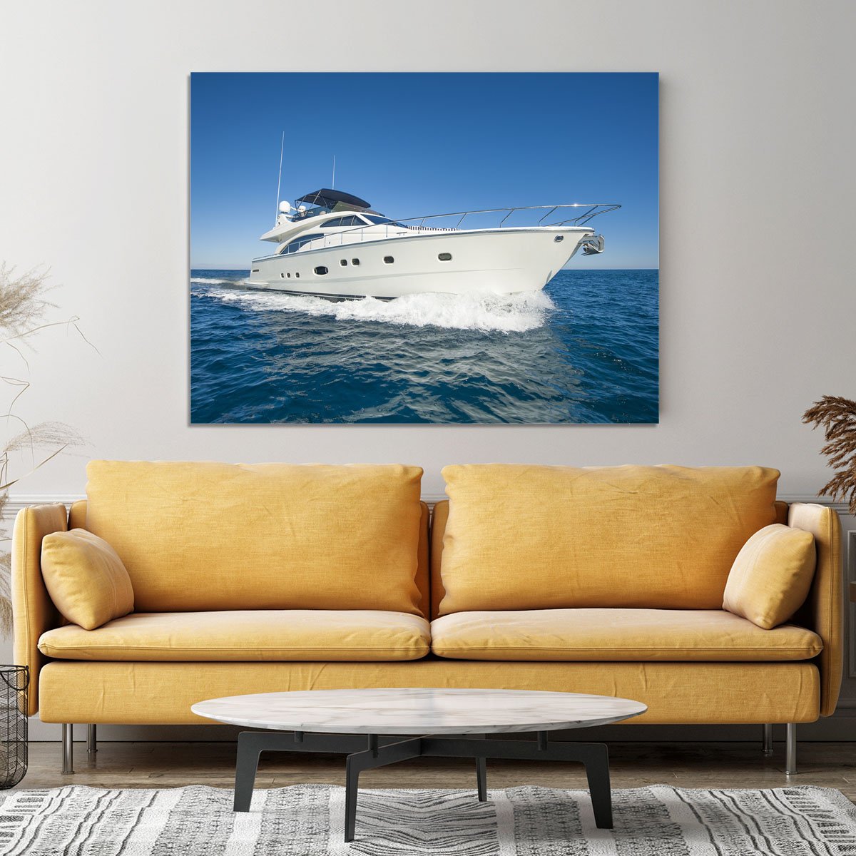 A luxury private motor yacht Canvas Print or Poster