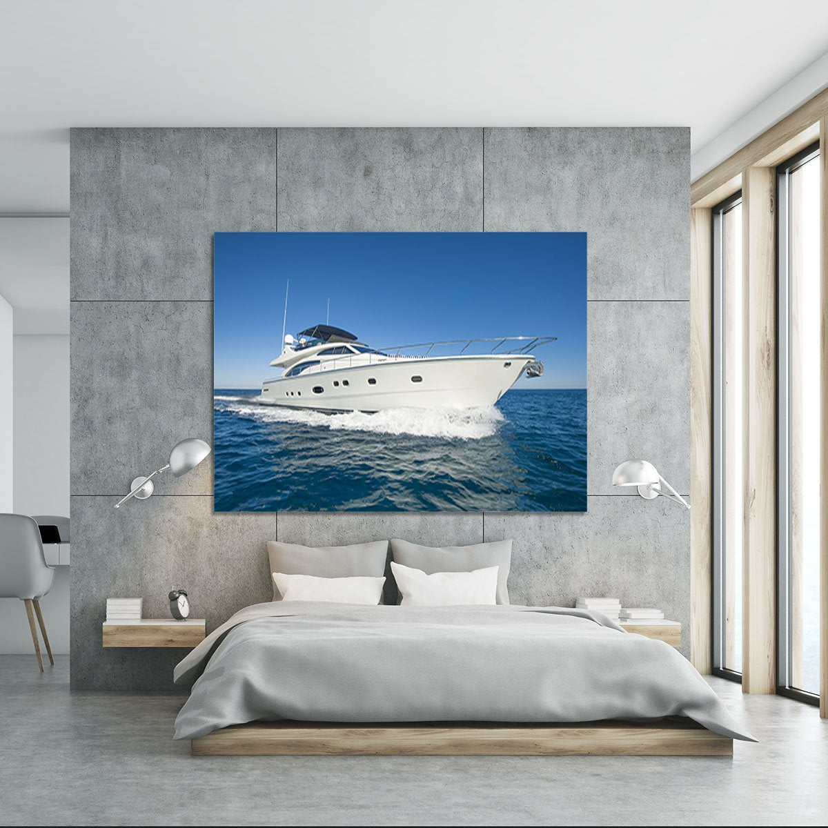 A luxury private motor yacht Canvas Print or Poster