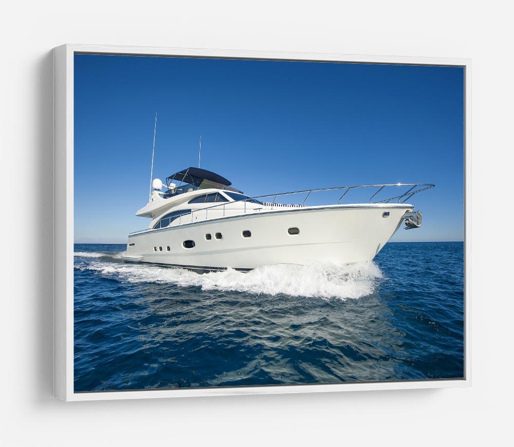 A luxury private motor yacht HD Metal Print