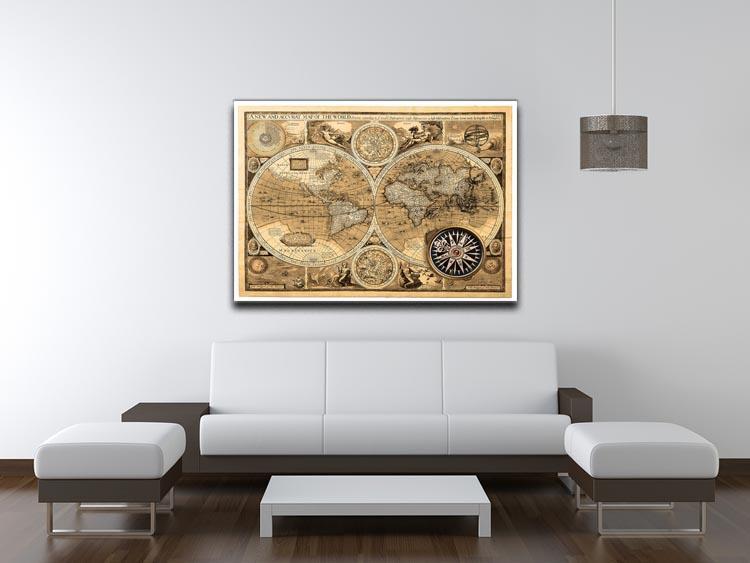 A new and accvrat map of the world Canvas Print or Poster - Canvas Art Rocks - 4