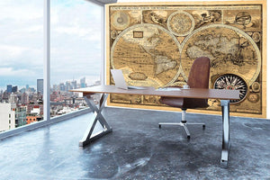 A new and accvrat map of the world Wall Mural Wallpaper - Canvas Art Rocks - 3