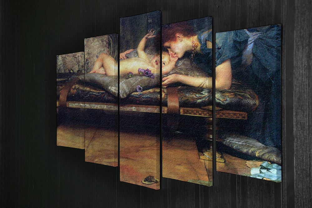 A paradise on earth detail by Alma Tadema 5 Split Panel Canvas - Canvas Art Rocks - 2