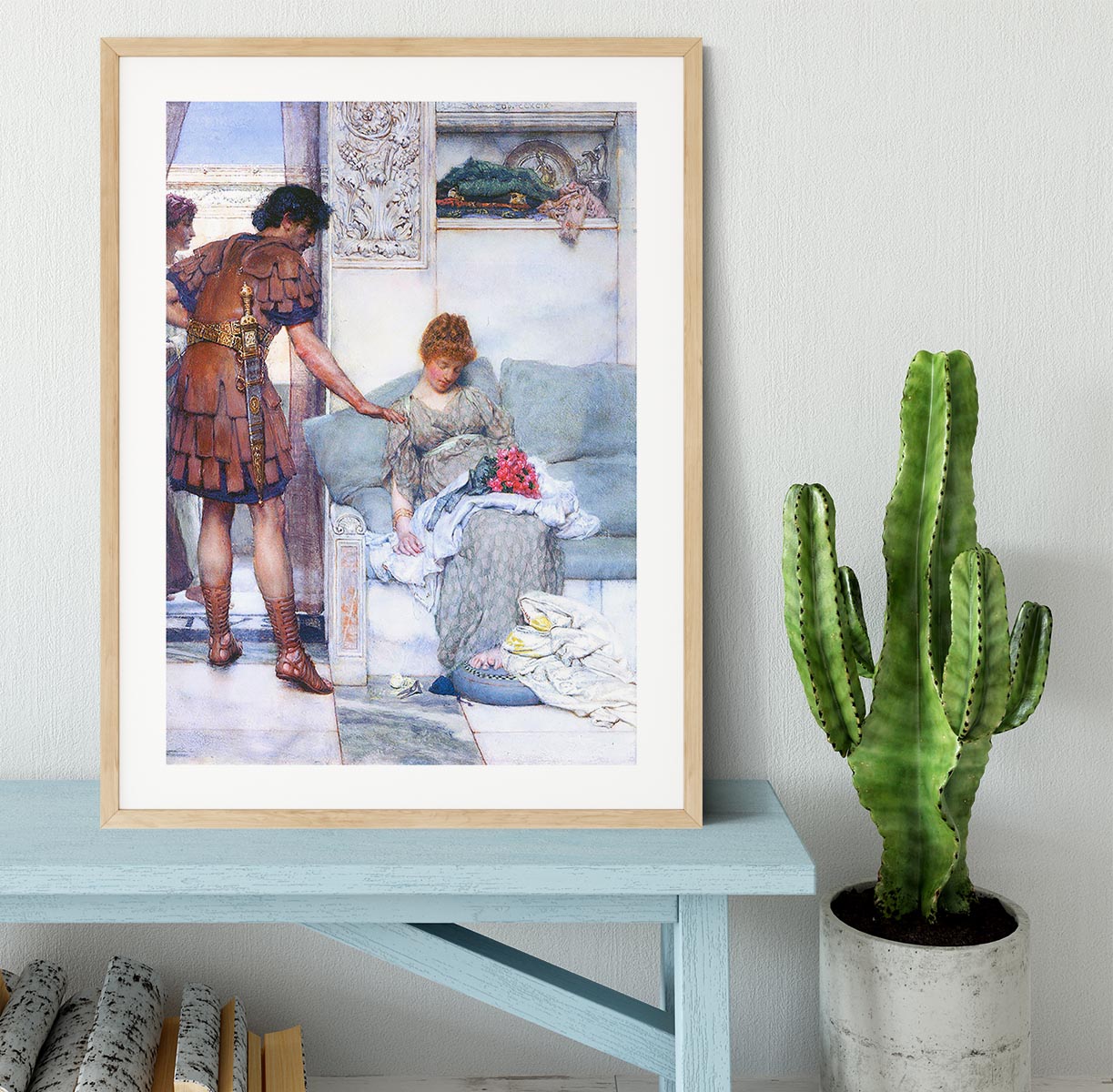 A quiet greeting by Alma Tadema Framed Print - Canvas Art Rocks - 3