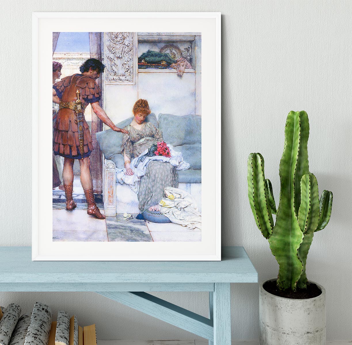 A quiet greeting by Alma Tadema Framed Print - Canvas Art Rocks - 5