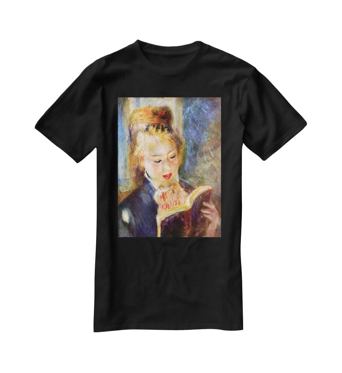 A reading girl1 by Renoir T-Shirt - Canvas Art Rocks - 1