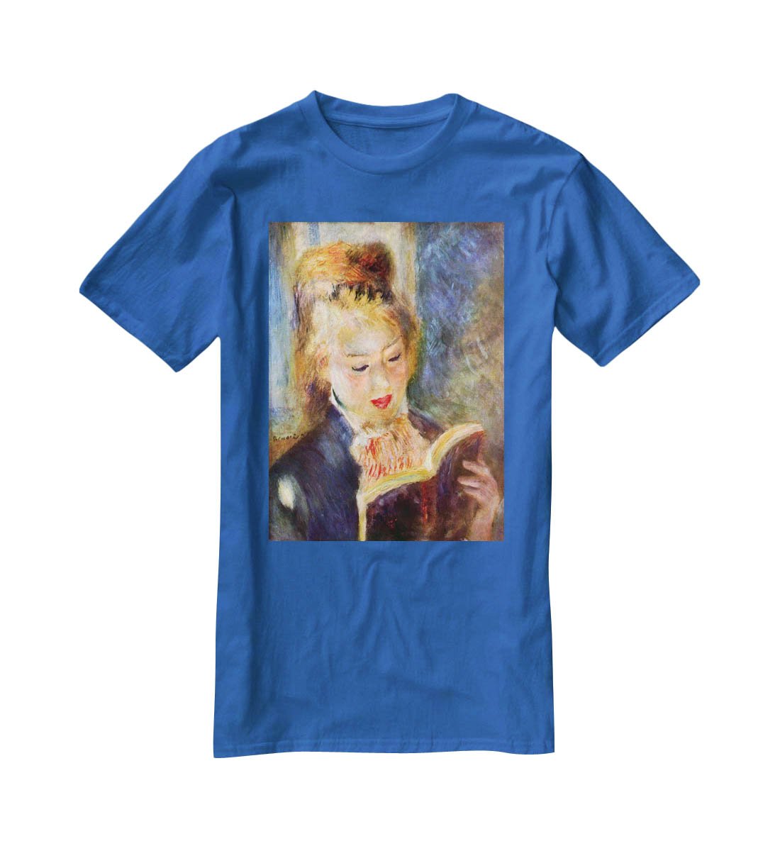 A reading girl1 by Renoir T-Shirt - Canvas Art Rocks - 2