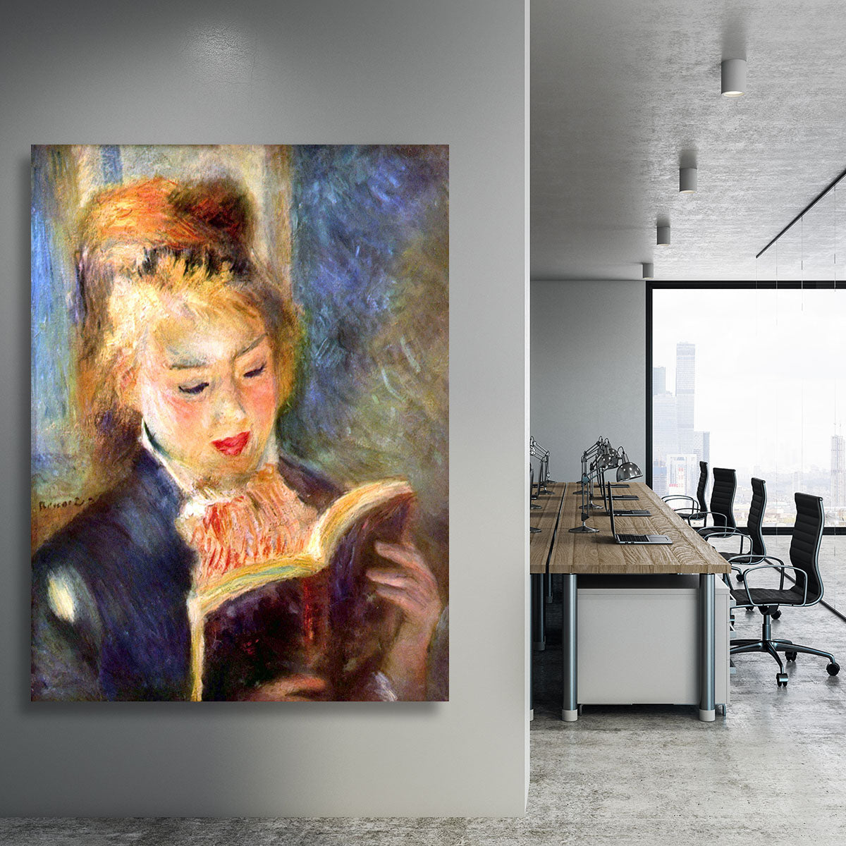 A reading girl1 by Renoir Canvas Print or Poster - Canvas Art Rocks - 3