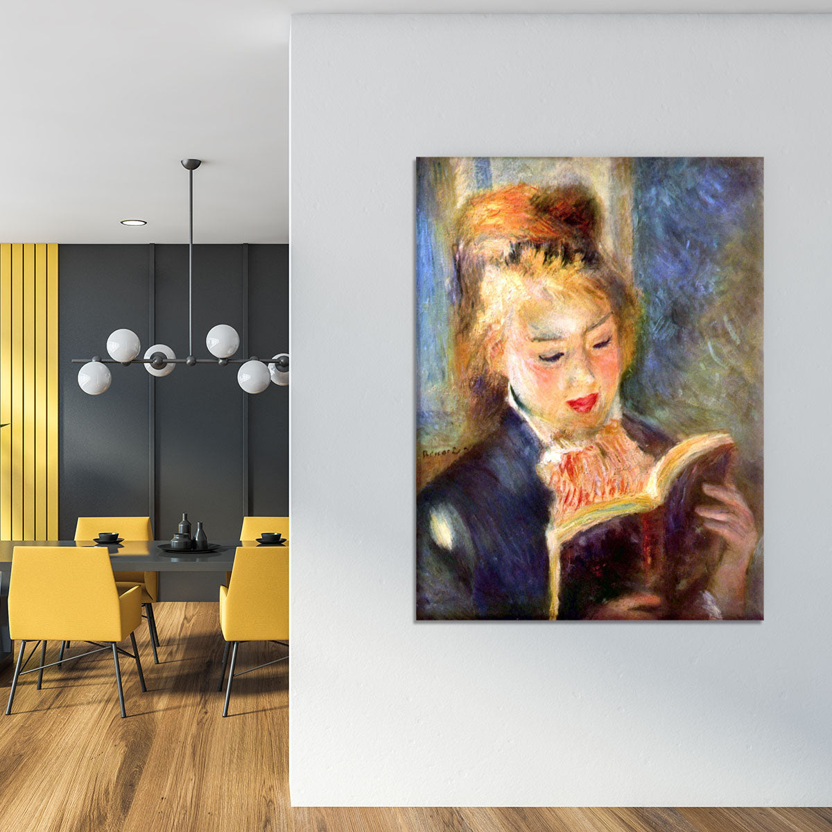A reading girl1 by Renoir Canvas Print or Poster - Canvas Art Rocks - 4