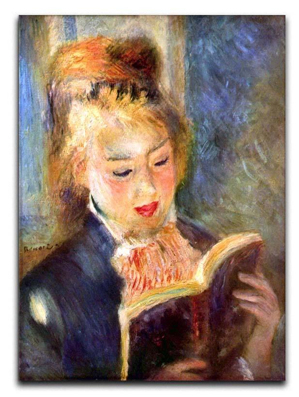 A reading girl1 by Renoir Canvas Print or Poster  - Canvas Art Rocks - 1