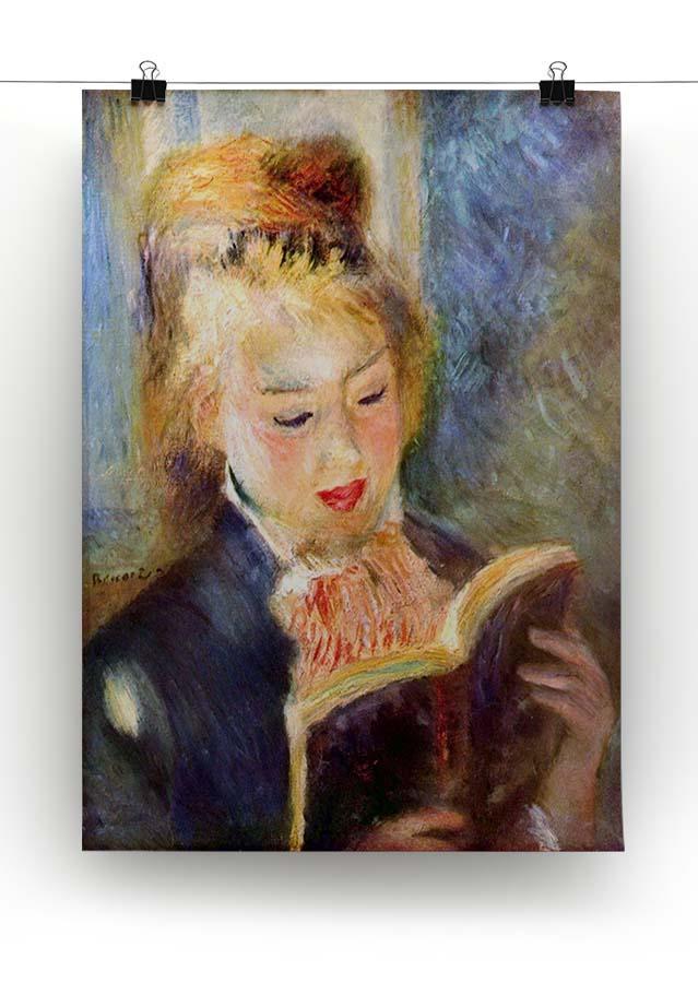 A reading girl1 by Renoir Canvas Print or Poster - Canvas Art Rocks - 2