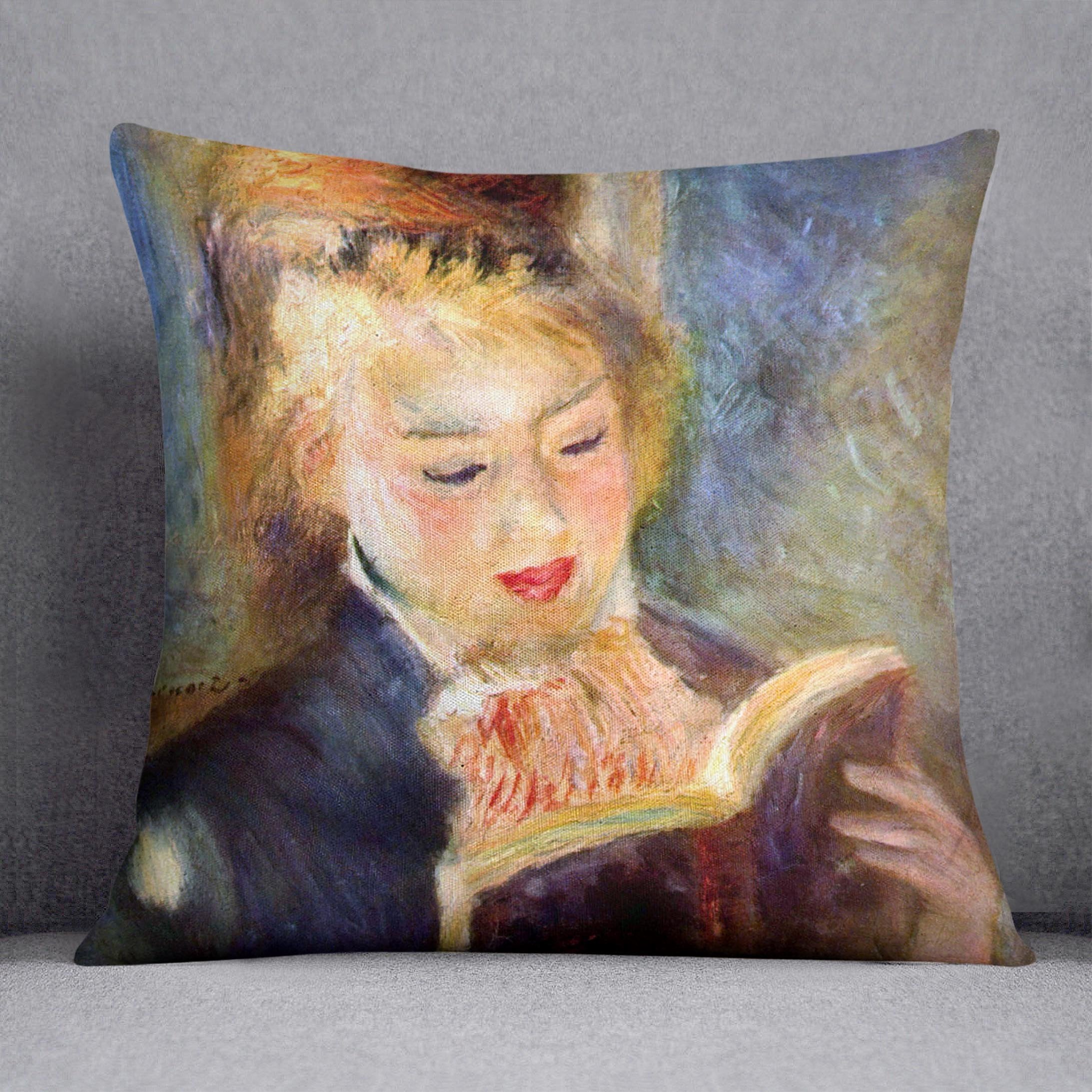 A reading girl1 by Renoir Throw Pillow