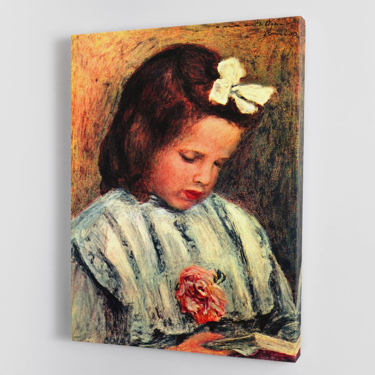 A reading girl by Renoir Canvas Print or Poster