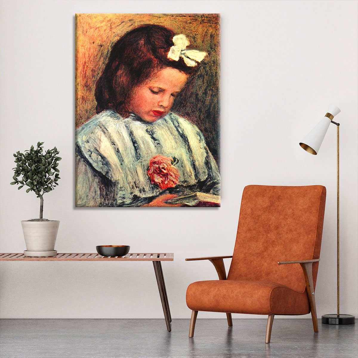 A reading girl by Renoir Canvas Print or Poster