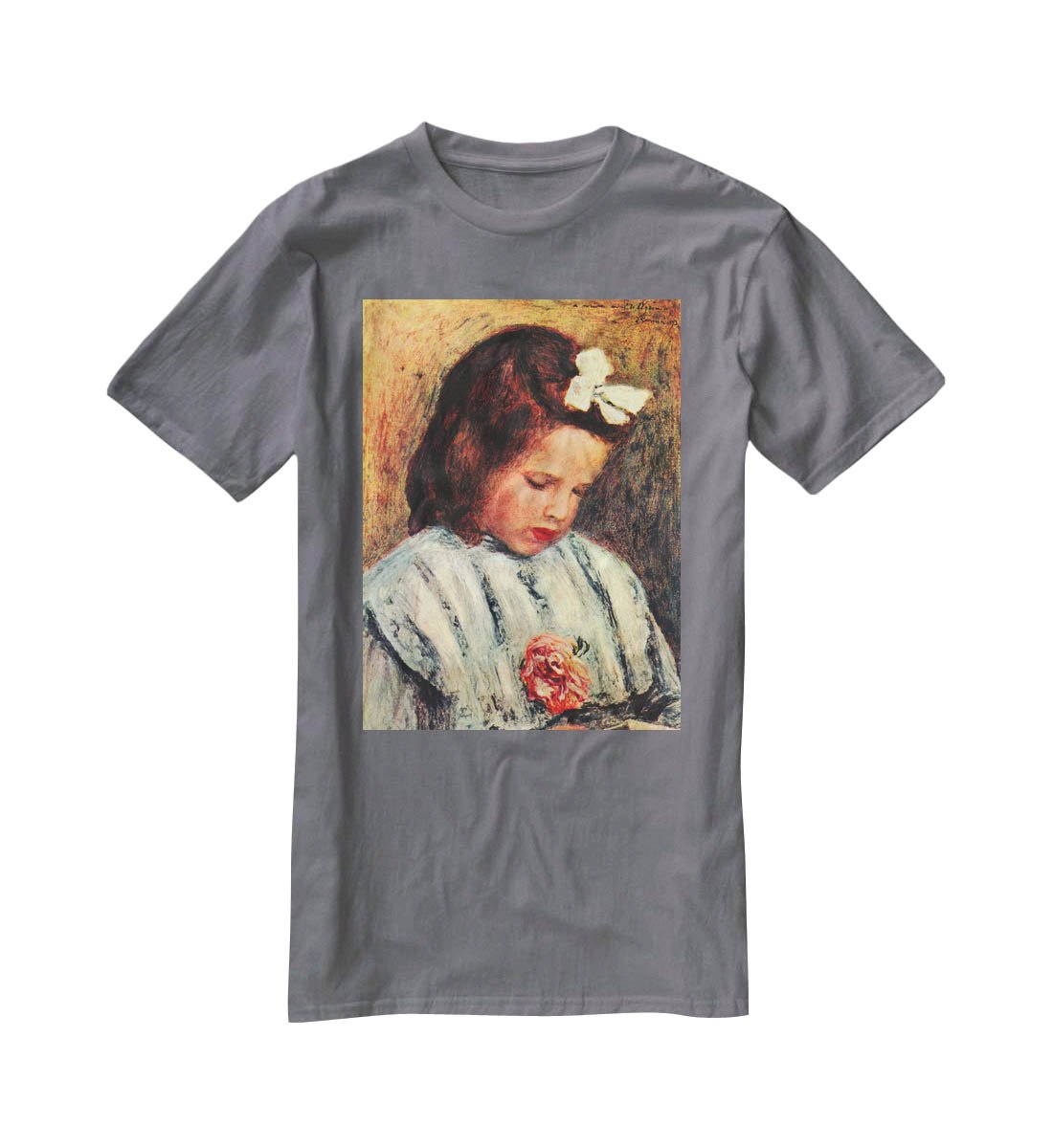A reading girl by Renoir T-Shirt - Canvas Art Rocks - 3