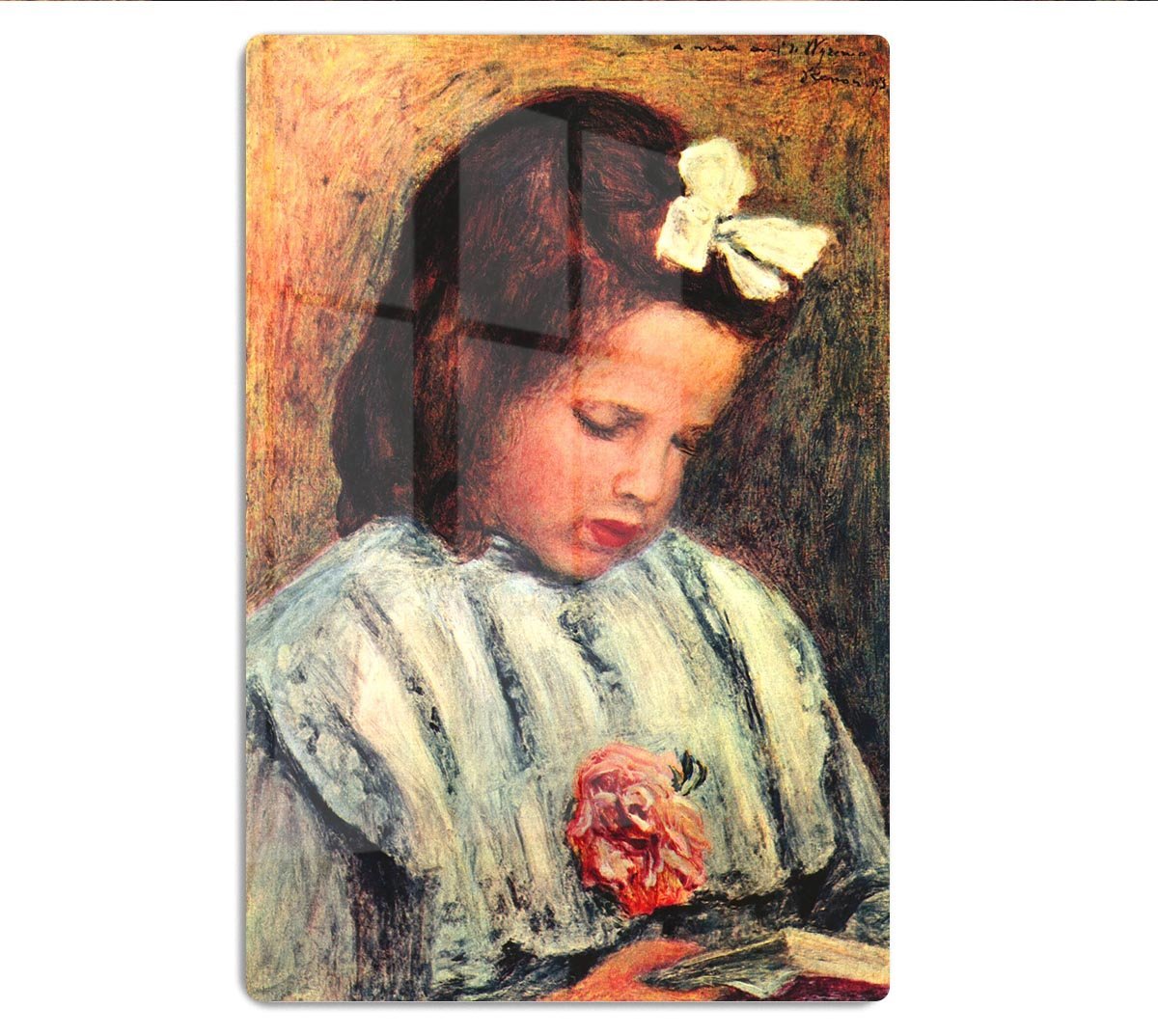 A reading girl by Renoir HD Metal Print
