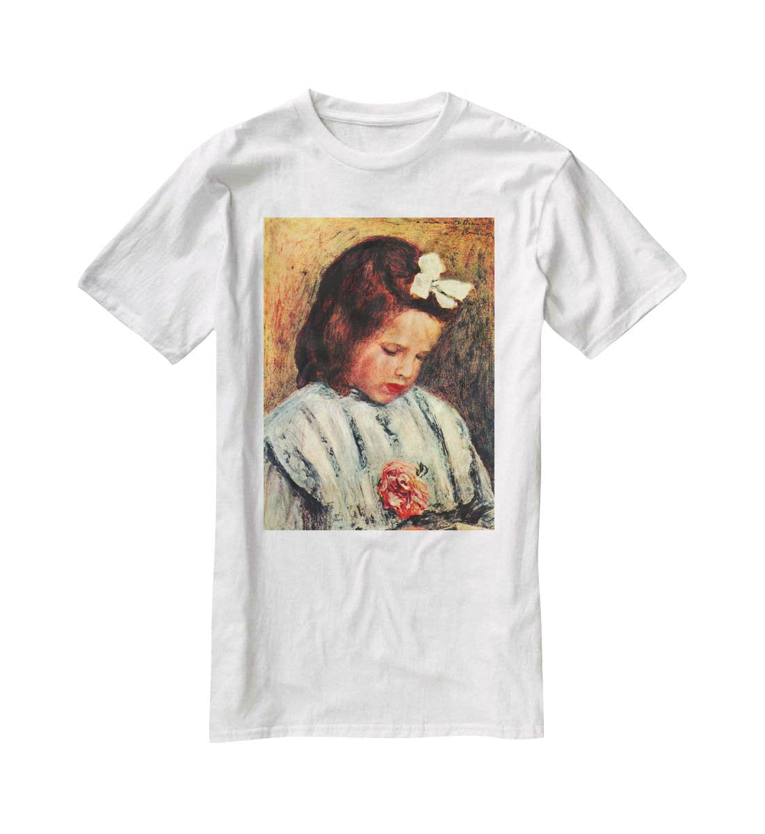 A reading girl by Renoir T-Shirt - Canvas Art Rocks - 5