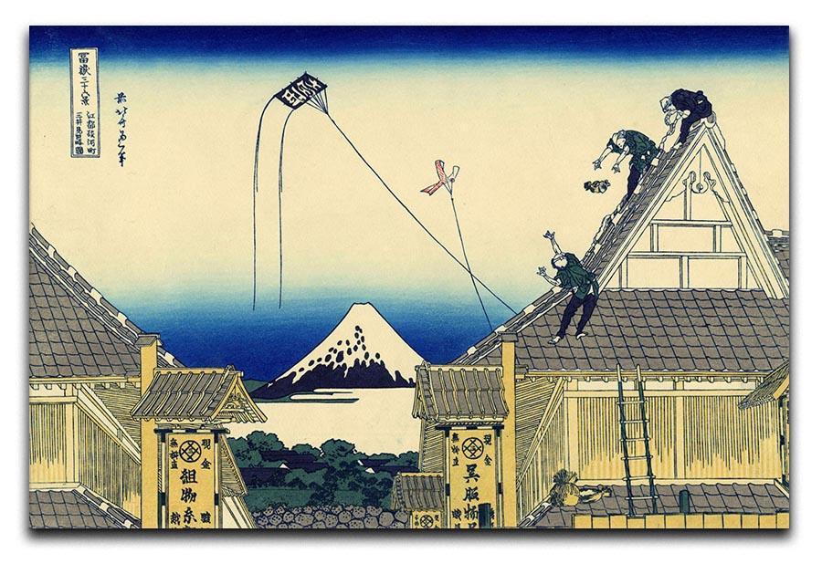A sketch of the Mitsui shop by Hokusai Canvas Print or Poster  - Canvas Art Rocks - 1