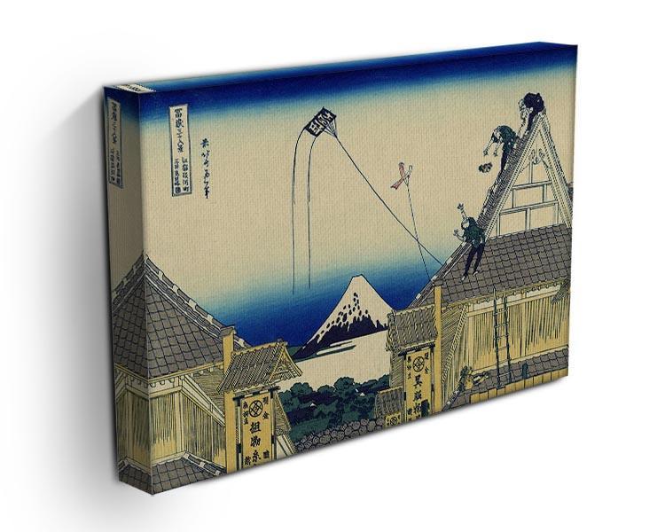 A sketch of the Mitsui shop by Hokusai Canvas Print or Poster - Canvas Art Rocks - 3