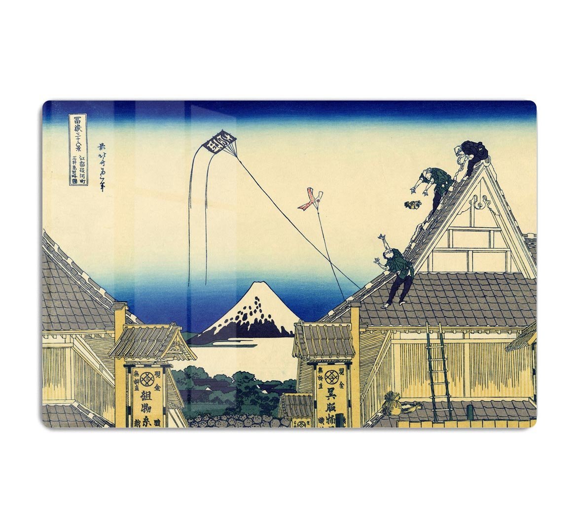 A sketch of the Mitsui shop by Hokusai HD Metal Print